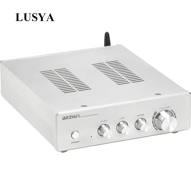 Lusya Dvojno TPA3255 Bluetooth 5.0 Subwoofer Ojačevalnik QCC3034 300W*2+600W Stereo HI-fi Razred D Digitalni Ojačevalnik T0374