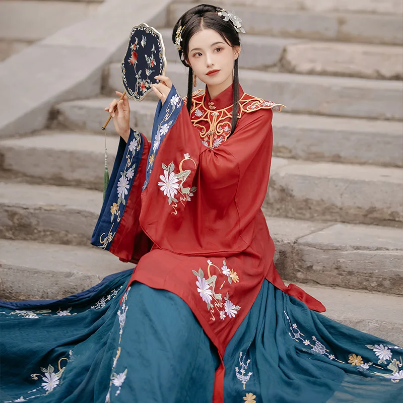Vintage Tang bo Ustrezala Stari Hanfu Obleka Ženske Kitajski Tradicionalni Kostum Fairy Princess Nacionalni Orientalski Ples Kostum DN6365
