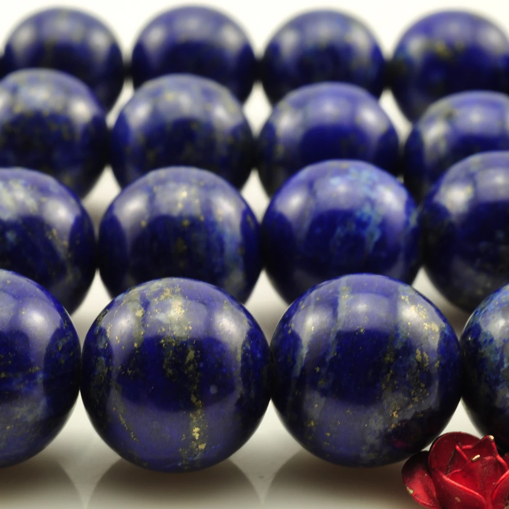 ICNWAY Naravnih 3-12mm Lapis Lazuli Gemstone Krog Svoboden Kroglice naredi sam, Zapestnico, Ogrlico, Uhane, Izdelava Nakita, 15inch