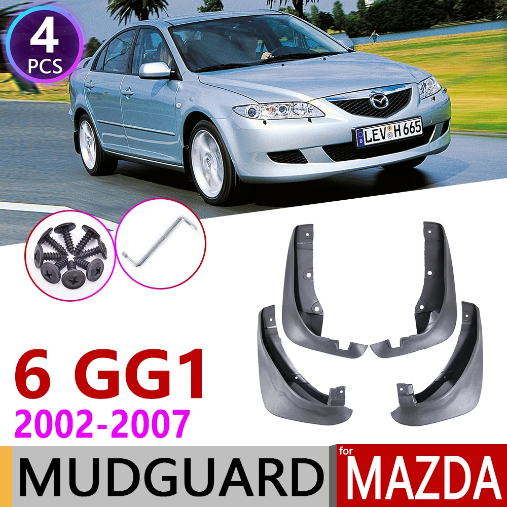 Avto Mudflap za Mazda 6 GG1 Salon, Limuzina 2002~2007 Fender Garde Mulja Zavihek Splash Zavihki Blatniki Pribor 2003 2004 2005 2006