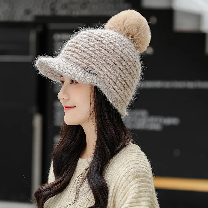 Ženske Pletene Klobuk Klobuk Zajec Klobuk korejski modni klobuk toplo skp jahanje veter klobuk jesen/zima baseball skp