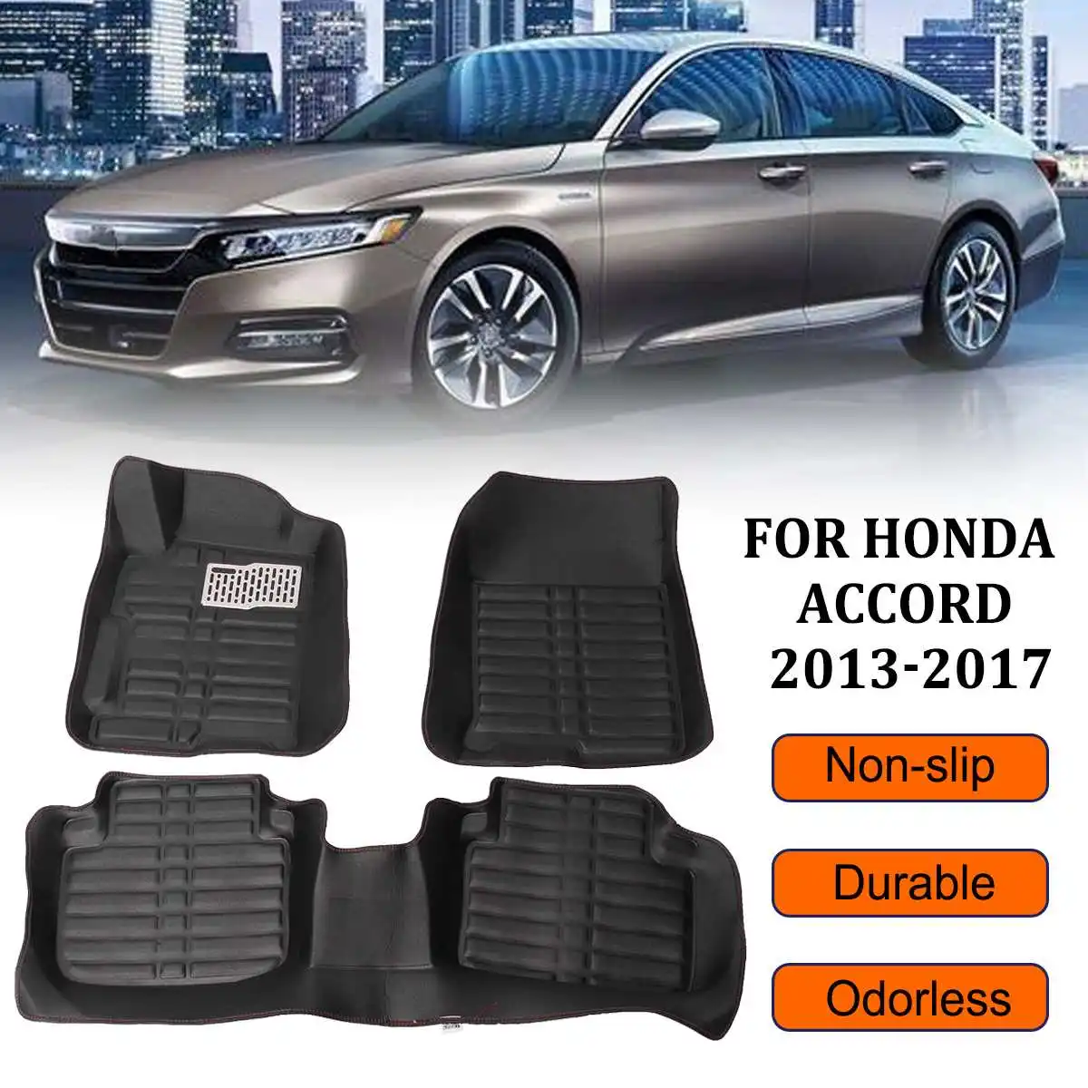 Avto Predpražnike Za Honda Accord 2013 2016 2017 Po Meri Prekrival Nepremočljiva Tla Preproga Auto Notranjost Zajema Avto Styling