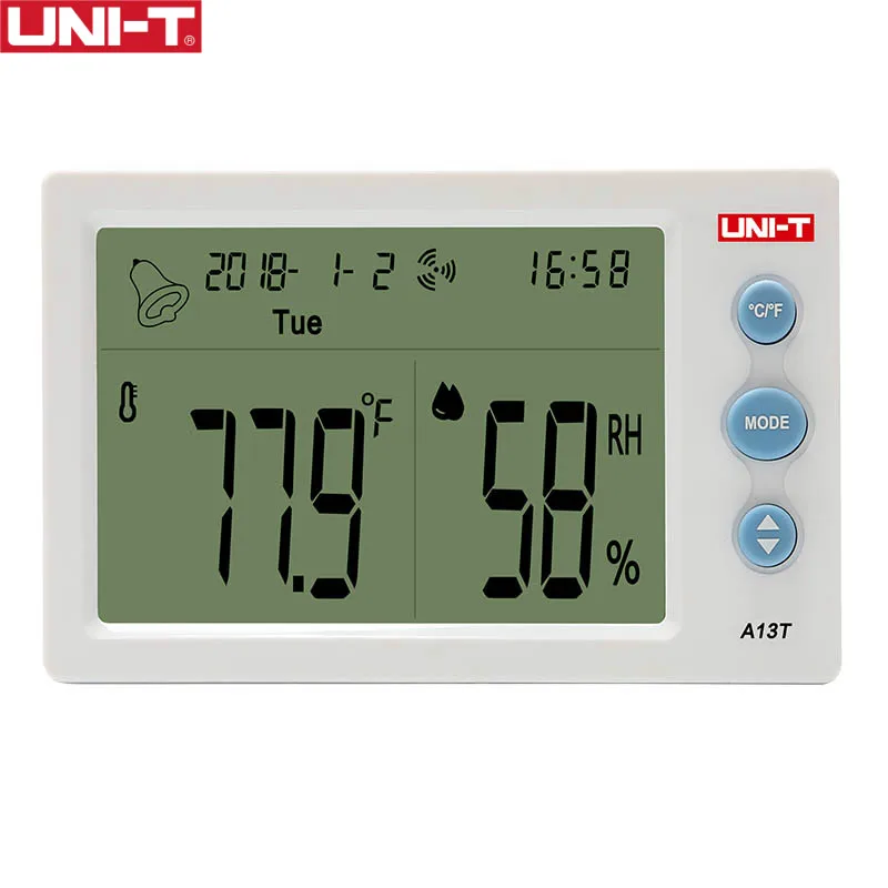 ENOTA A13T Temperatura Vlažnost Meter; Notranja temperatura in vlažnost tabela, čas/datum/teden/temperatura vlažnost zaslon