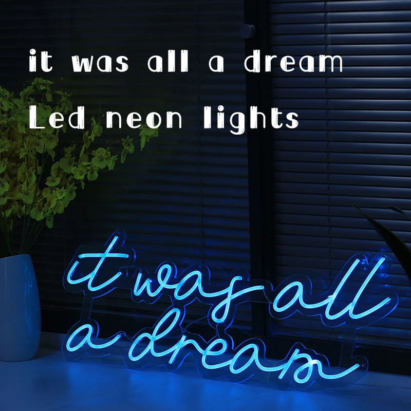 Po meri Neon Znak, DA je BILO VSE SANJE Neon Znak po Meri, Neon, Luči Led po Meri Roza Svetlobe Neon Steno spalnica Dekoracijo Ins