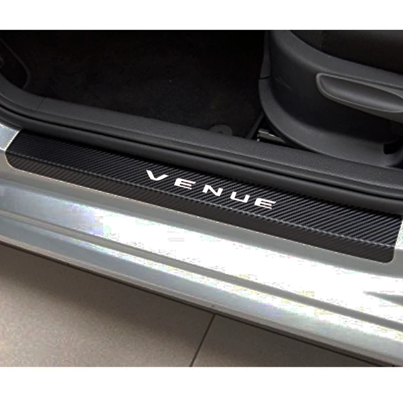 4PCS ogljikovih vlaken vinilne nalepke Vrata Avtomobila Polico Izvažajo Ploščo za Hyundai Forum, Deli, dodatna Oprema