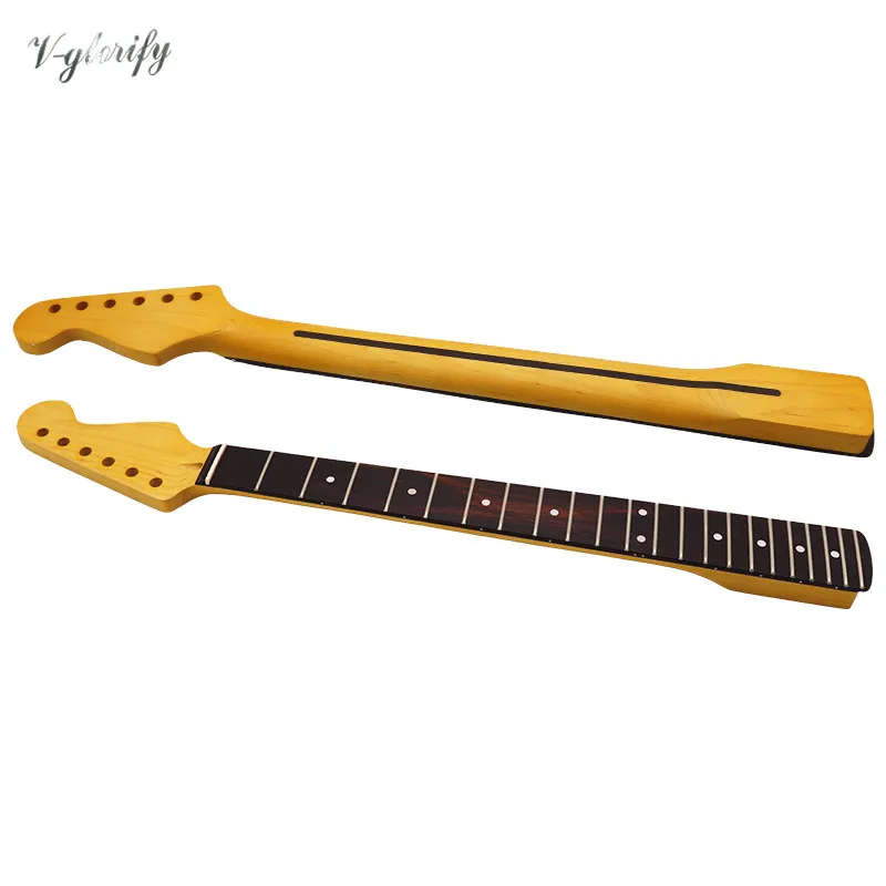 6 string ST majhno glavo Kanada javor električna kitara vratu 22 prečke višina sijaj in mat konča s srednjo črto na hrbtu
