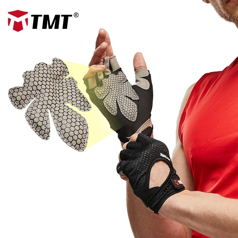 TMT Dihanje Telovadnici Rokavice za Body Building Dviganje uteži Usposabljanje Dumbbell Vaja Vaja Joge Zaščito Strani za Moške, Ženske