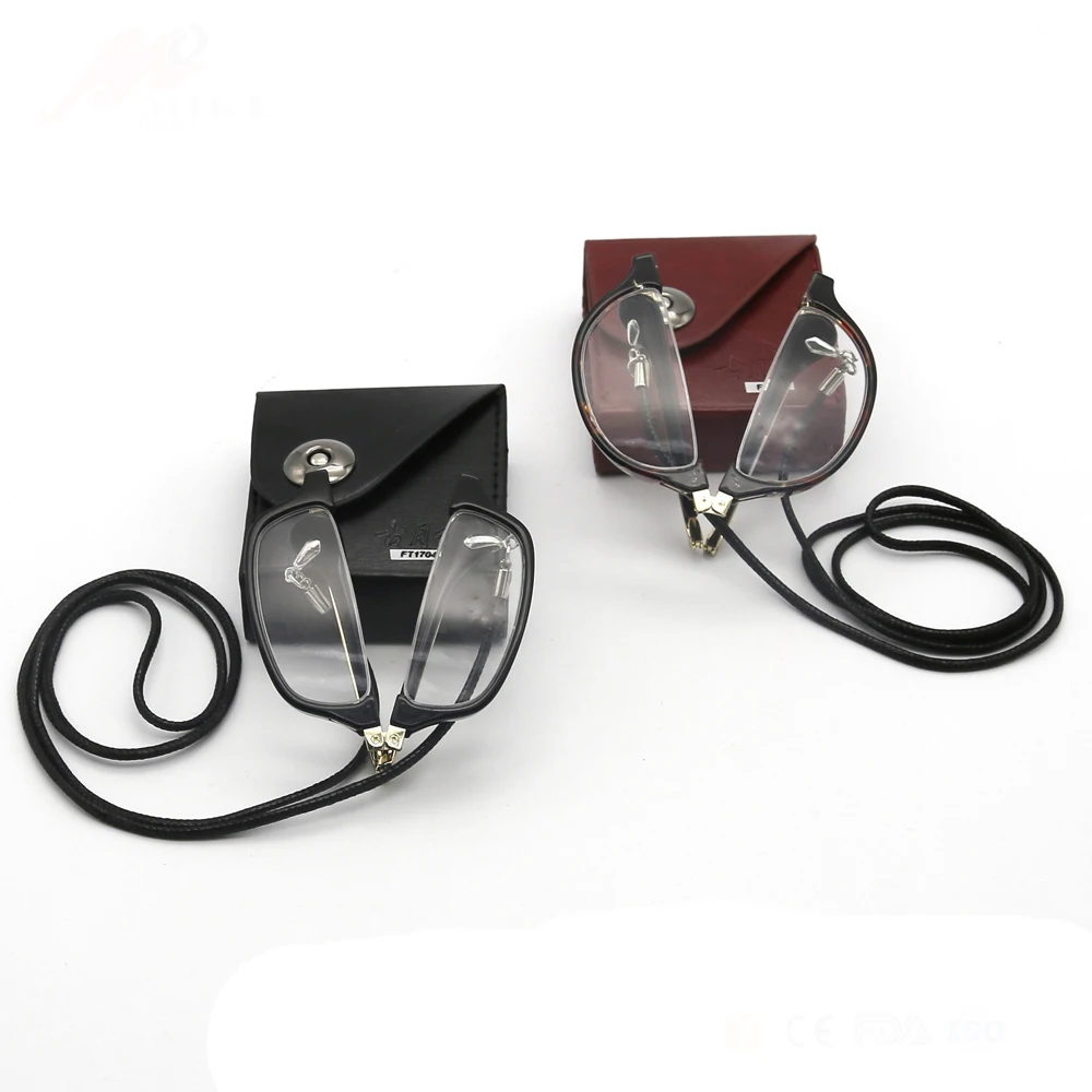 EVUNHUO Pol Okvir, Zložljiv Obravnavi Očala Moški Ženske Z Vrvmi In Očala Primeru Za Magnet Recept Eyeglass 1.0-3.5
