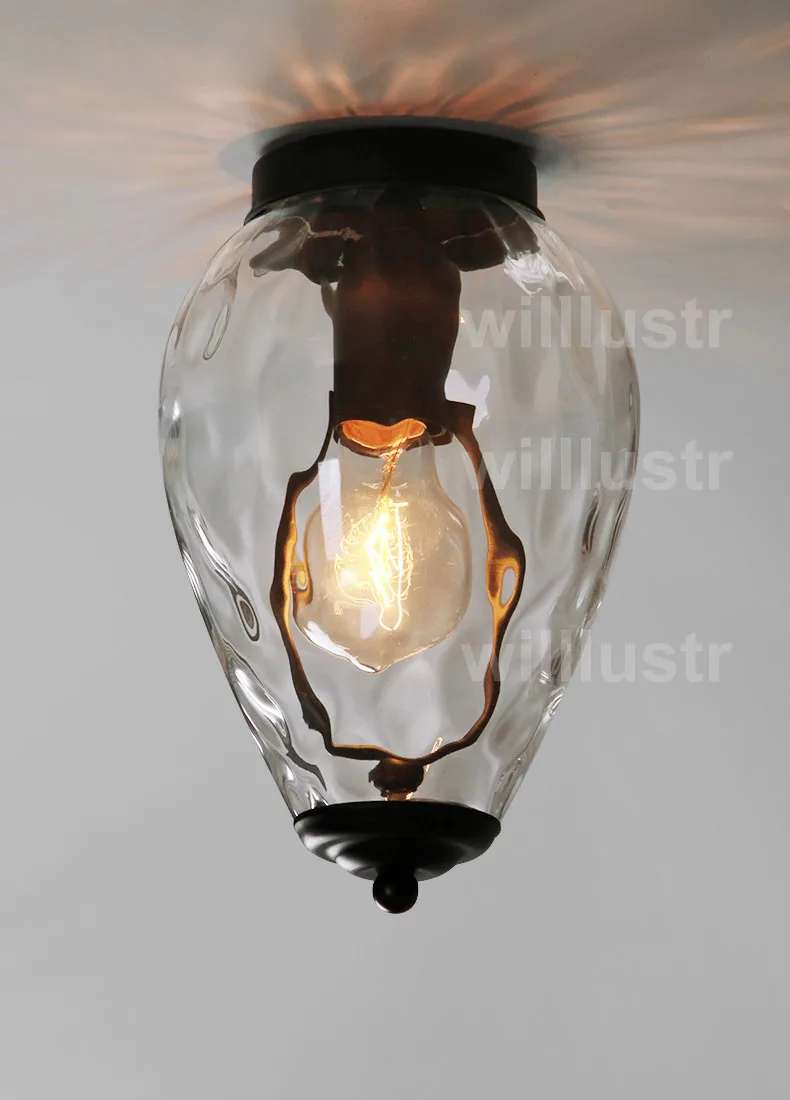 Willlustr jasno, steklena stropna svetilka pregledne žarnice senco stekla luči ananas Polka dot vodni val kristalno nordijska razsvetljavo