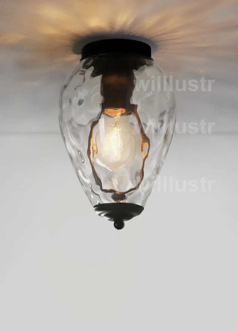 Willlustr jasno, steklena stropna svetilka pregledne žarnice senco stekla luči ananas Polka dot vodni val kristalno nordijska razsvetljavo