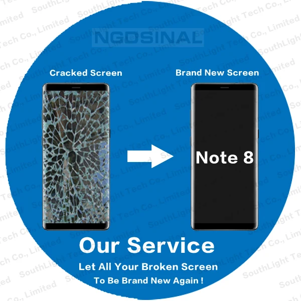 Servis Za Samsung Galaxy Note 8 9 10 plus Prenovo Prenovo Zaslon na Dotik LCD Zaslon Počeno Steklo Računalnike Podaljšanje