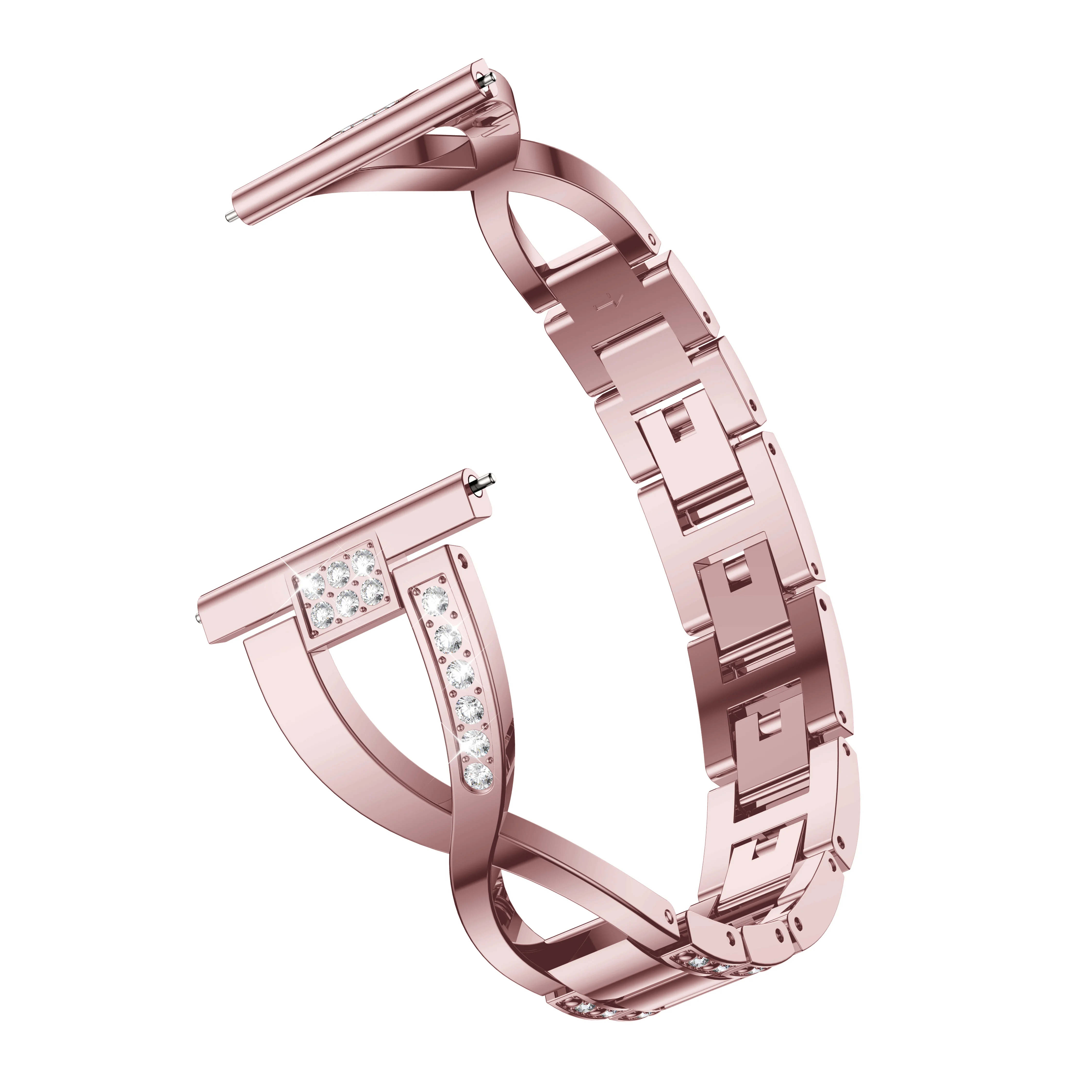 Manšeta Za Samsung Galaxy Watch 3 45mm 41mm Bling Diamond WatchBand Kovine Jeklo Zamenjava moda watchStrap band Zapestnica