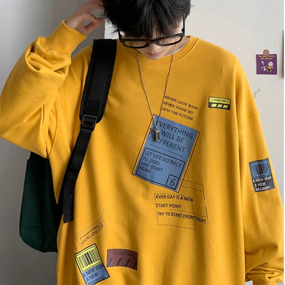 ZAZOMDE Prevelik Sweatshirts Japonski Slog Natisnjeni Moški Puloverji s kapuco 2020 Jeseni Harajuku Sweatshirts Človek Priložnostne Puloverji Vrhovi