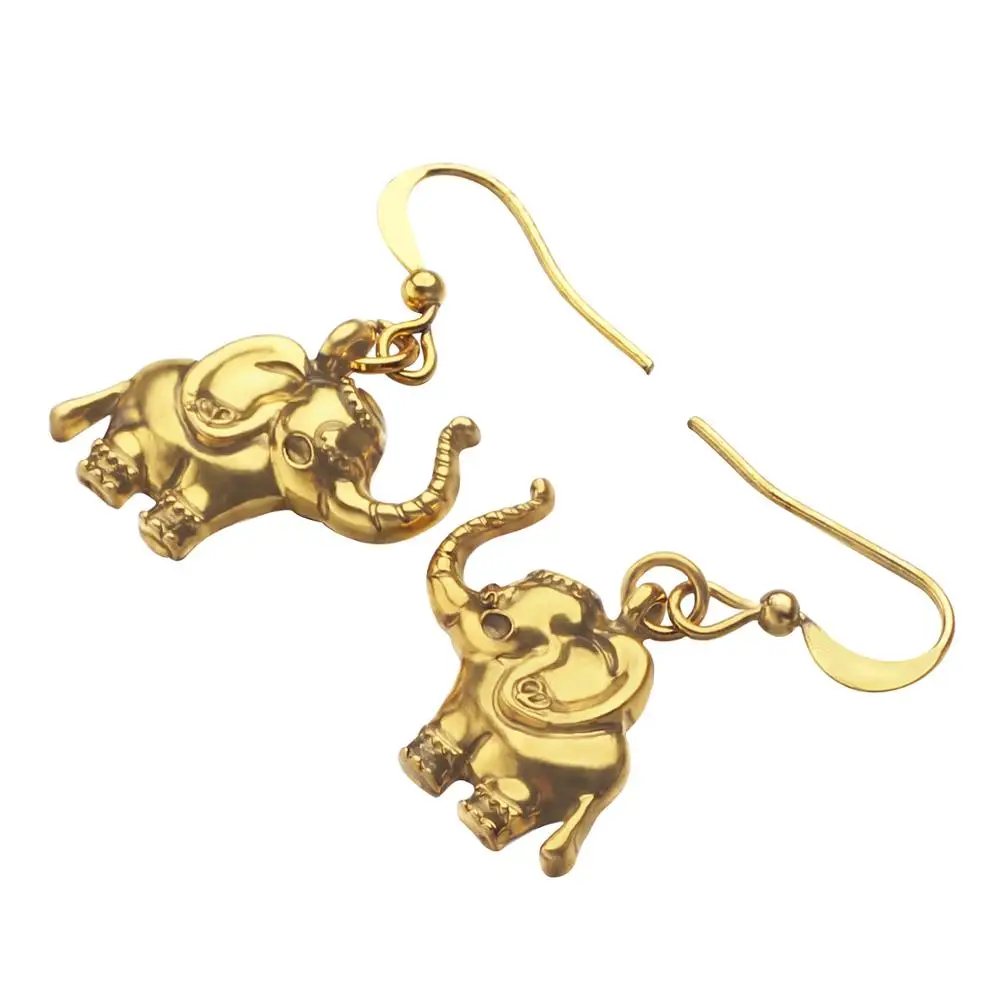 Newei Zlitine Antique Gold Plated Džungle Slon Uhani Cute Anime Živali Visijo Spusti Nakit Za Dekleta, Otroci Trendy Darilo Čare