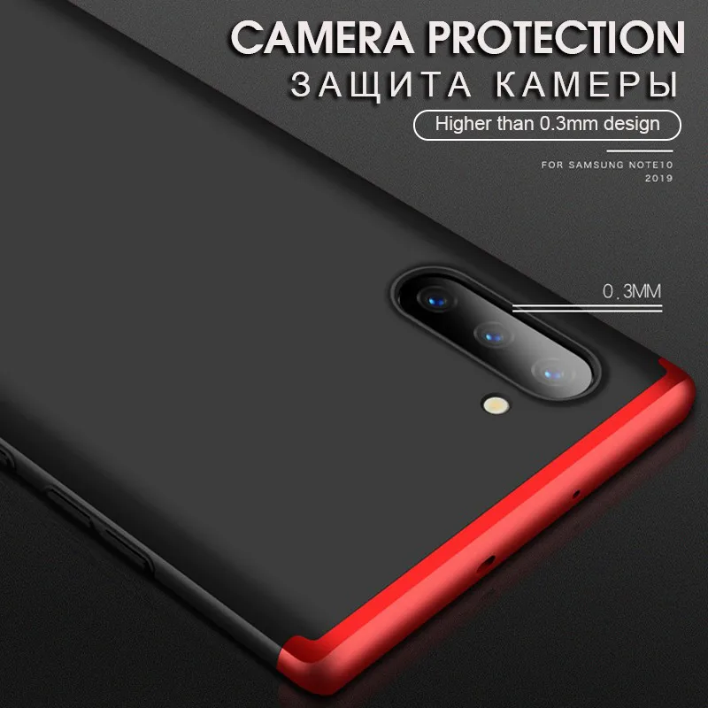 3 v 1 360 Zaščitna Primeru Pokrovček Za Samsung Galaxy note 10+ Plus Luksuzni Trdo Plastično Ohišje Za Samsung Galaxy note 10 Plus Kritje