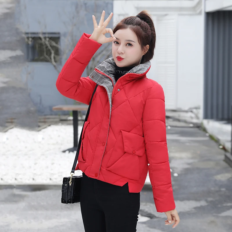 Hooded Trdna Kratka Jakna Ženske Zimske Bombaž, Oblazinjeni Parka Do Leta 2020 Plus Velikost Thiken Stojalo Ovratnik Korejskem Slogu Plašč Jaqueta Feminina
