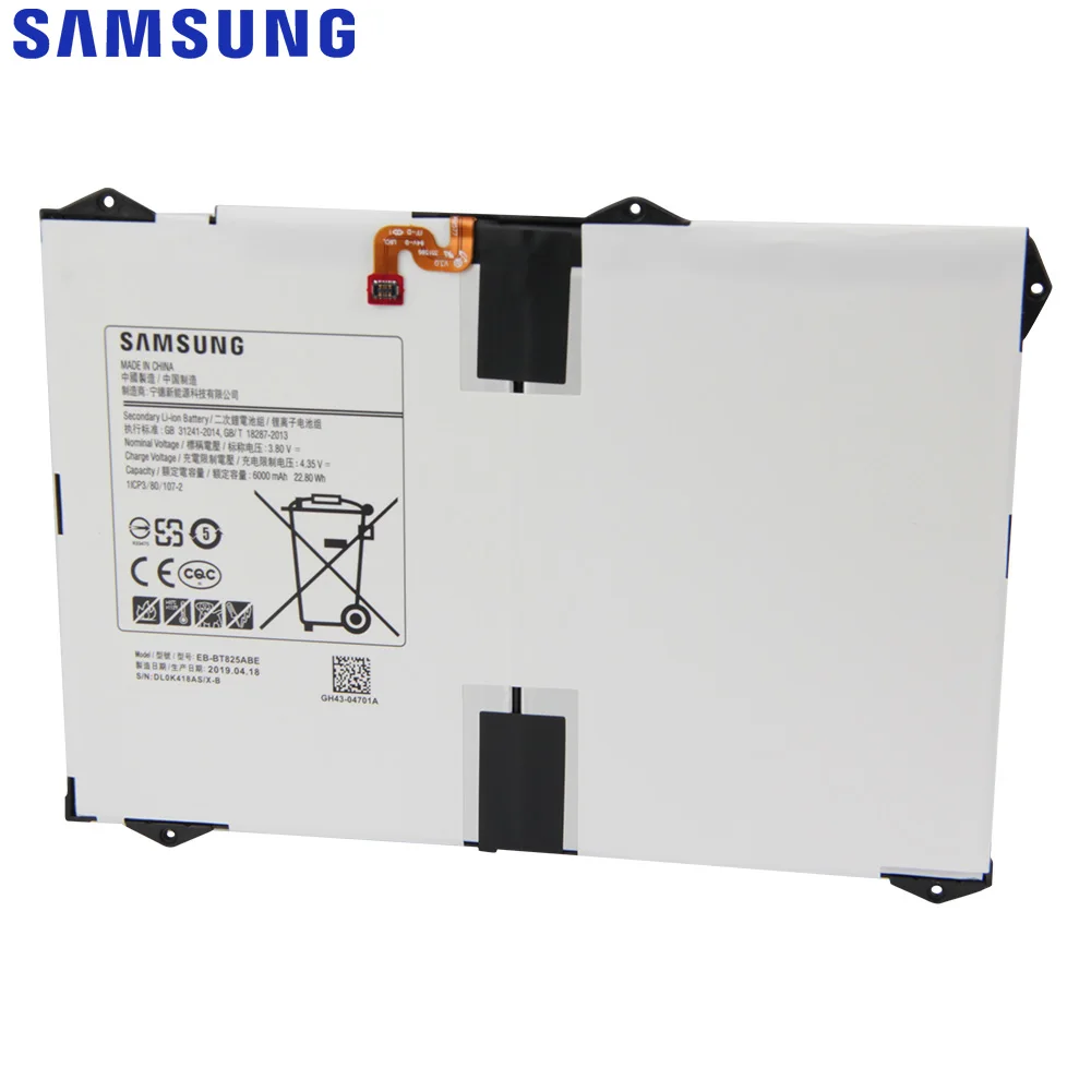 Originalni Nadomestni Samsung Baterije Za Samsung Tab Galaxy S3 T825C TabS3 SM-T825C Resnično Tablet Batetry EB-BT825ABE 6000mAh