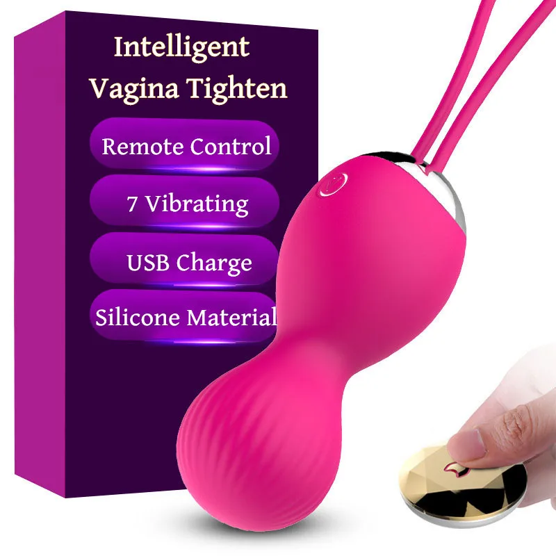 Daljinski upravljalnik Polnilna Silikonski Keglove Ben Wa Žogo Vibrator za G-spot Vagina Zaostritev izvaja naprava za Odrasle Sex Igrače Za Ženske