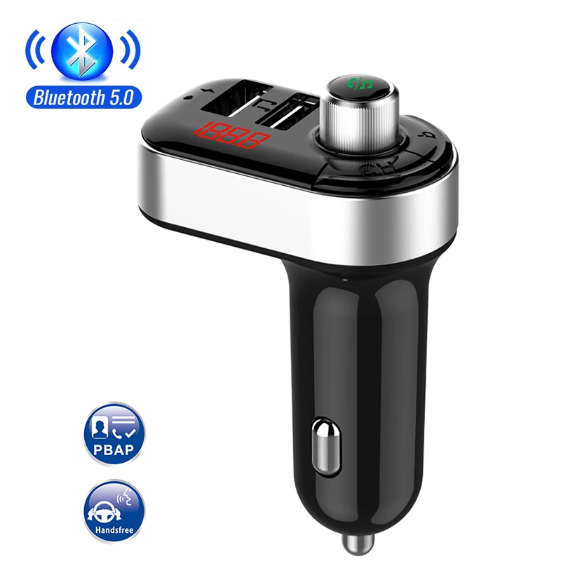 Nov Avto Bluetooth 5.0 FM Oddajnik Brezžični Prostoročni Avdio Sprejemnik Samodejno MP3 Predvajalnik 5V/3.1 Dvojno USB Hitro Polnilnik