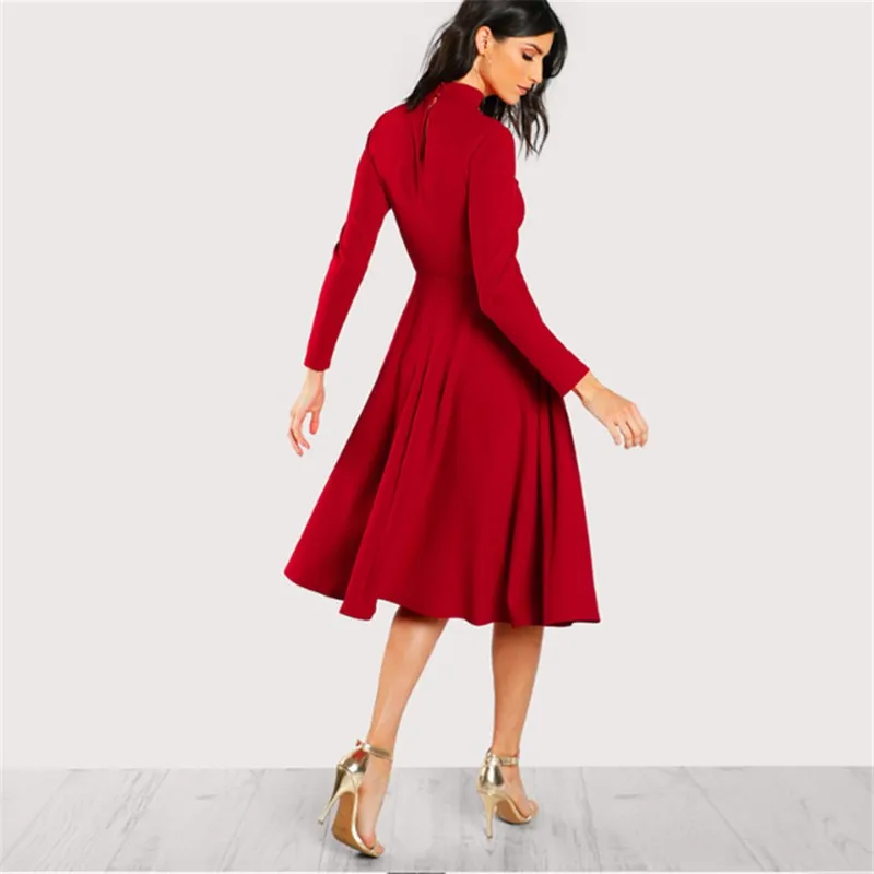 Rdeča Dolg Rokav Stranka Bodycon Ženska Obleka 2020 Rumena Jesen Letnik Priložnostne Zimski A-linija Obleke Za Ženske Vestidos Bing