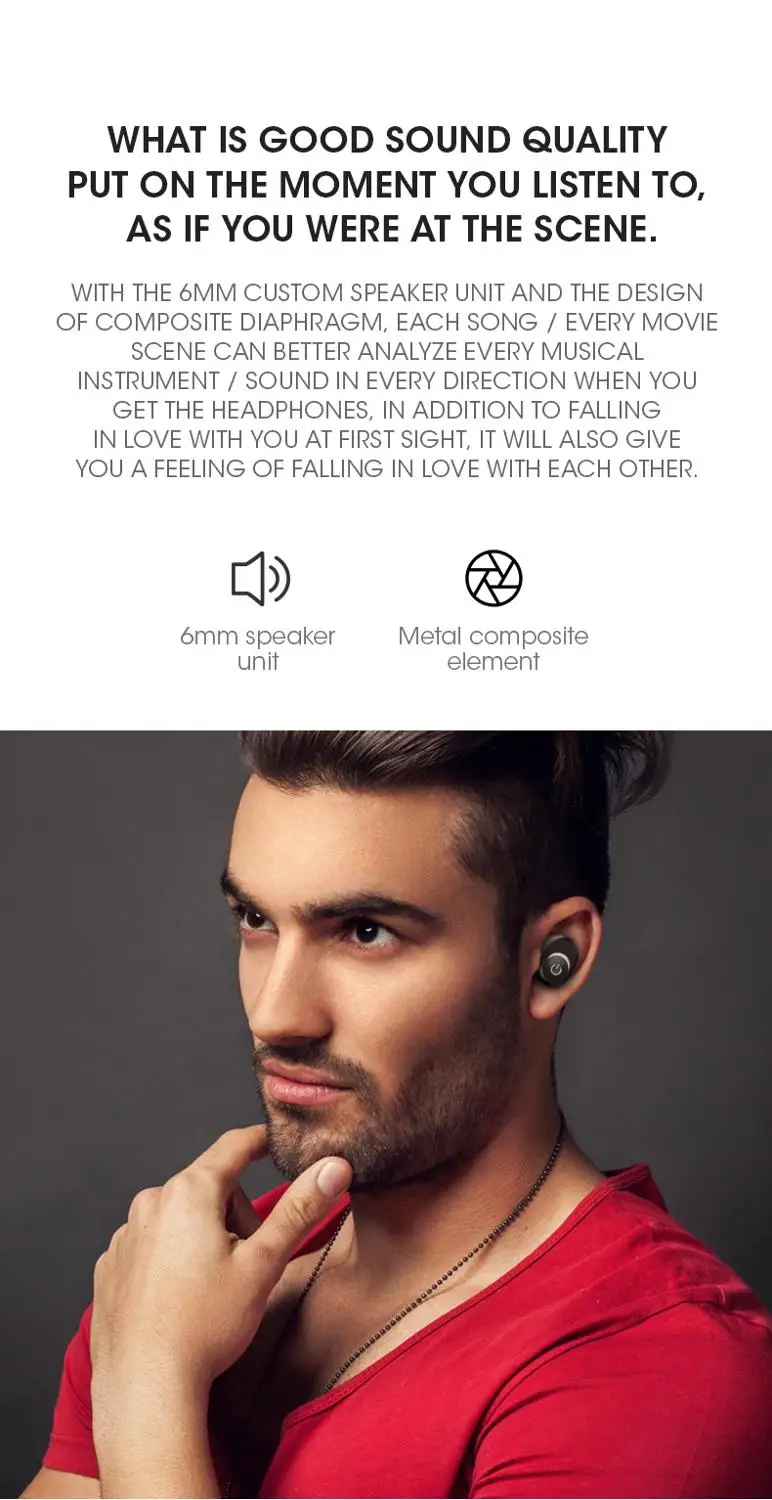 TWS Res Brezžične Slušalke Bluetooth Slušalke Hrupa Preklic Hifi Čepkov z 1800mAh Polnjenje Primeru za IOS in Android Phones
