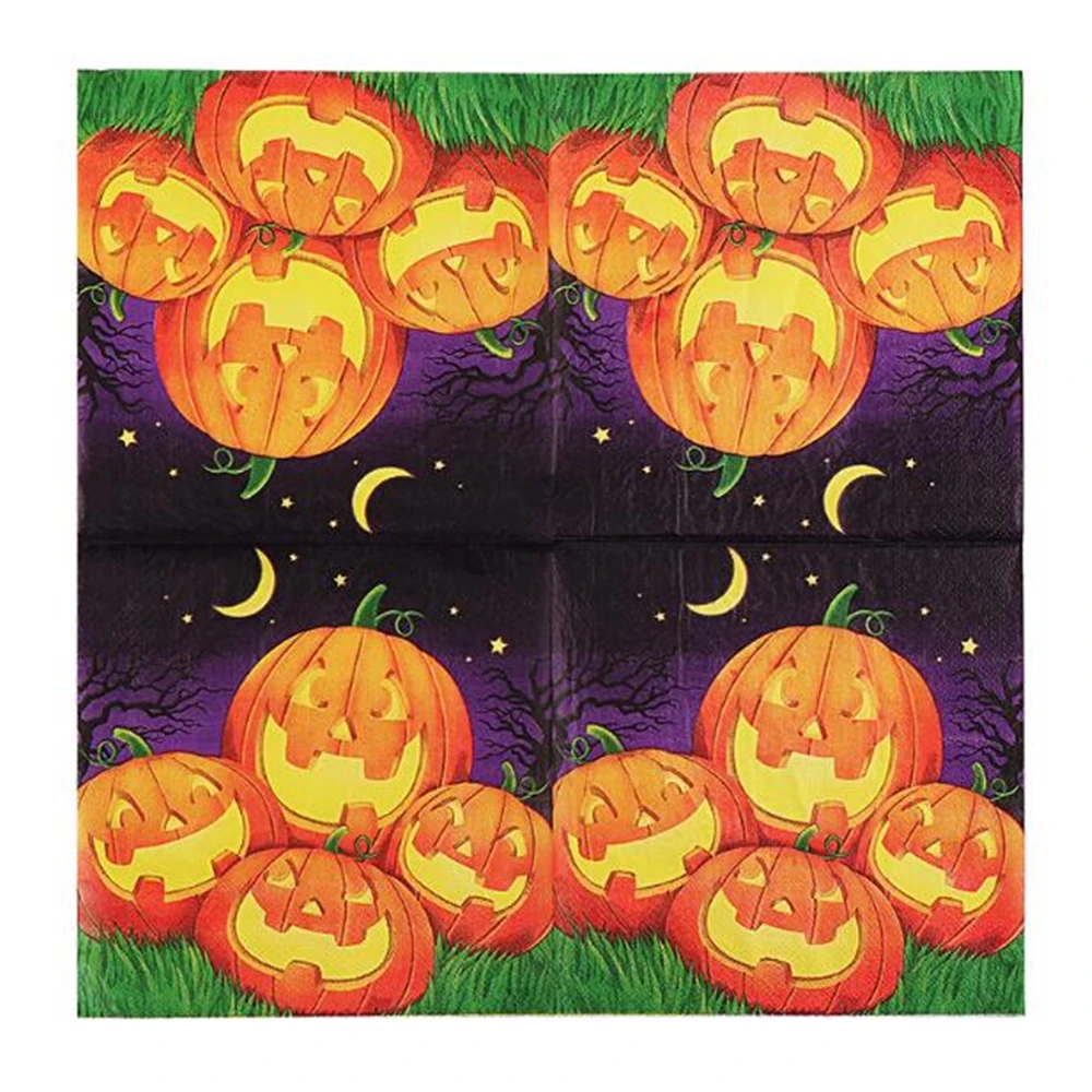 20Pcs 2-Plast Pisane otroške Plenice Klasičnih Halloween Papir, otroške Plenice Za Decoupage Halloween Dekoracijo Boda Dobave