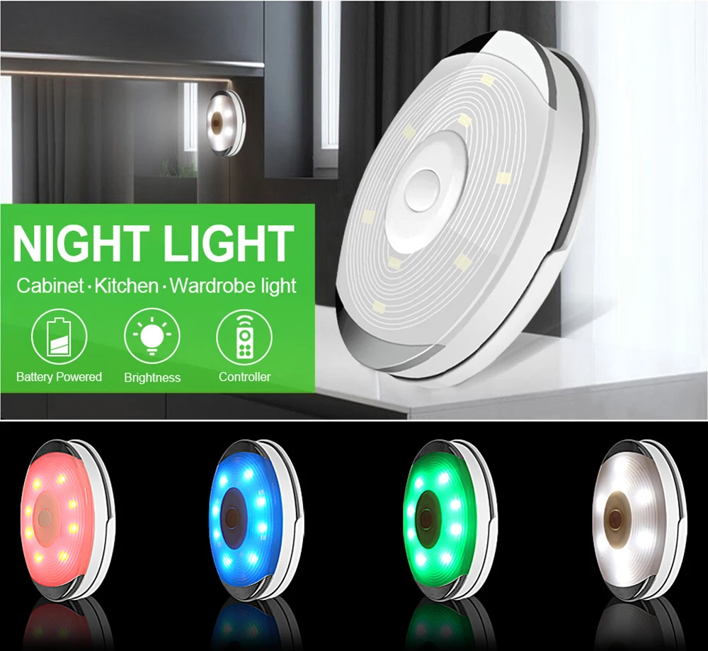 Možnost zatemnitve Touch Senzor lučke LED za Baterijo v Okviru Kabineta Svetlobe z Daljinsko Brezžično Razsvetljavo Kuhinja Noč Lučka Omaro Spalnica Plošček Svetlobe