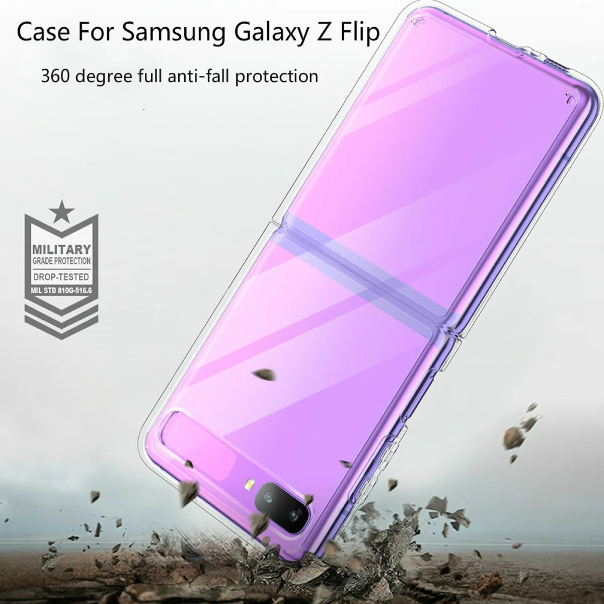 Za Samsung Galaxy Ž Flip Primeru Visoke Jasno, Tanek Zaščitni Lupini Shockproof Telefon Dodatki Primeru Telefon Za Galaxy Ž Flip ZFlip