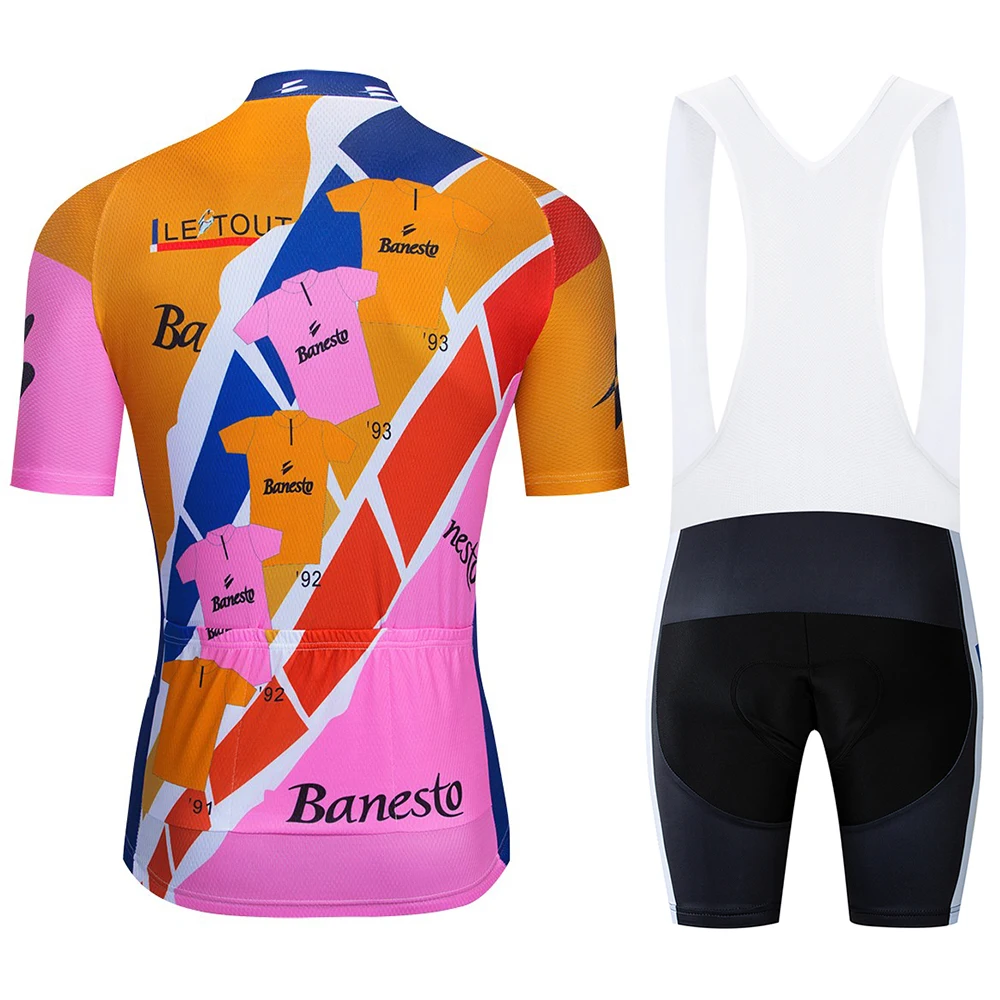 2020 Novo Banesto, kolesarski dres 9D pad hlače bike wear nastavite ropa ciclismo quick dry moške pro KOLESARSKI Maillot Culotte