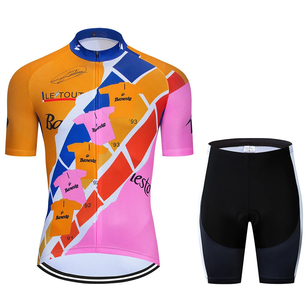 2020 Novo Banesto, kolesarski dres 9D pad hlače bike wear nastavite ropa ciclismo quick dry moške pro KOLESARSKI Maillot Culotte