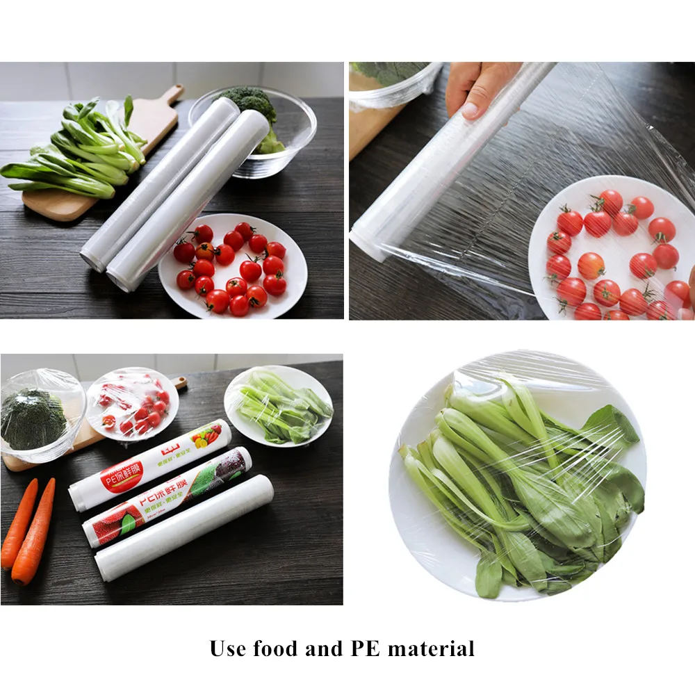 Nož-proste roke-trganje plastično zaviti točka-razstavljanje hrane, film, kuhinjo, gospodinjstvo, velika zvitkih enkratno uporabo živil sadje zaviti