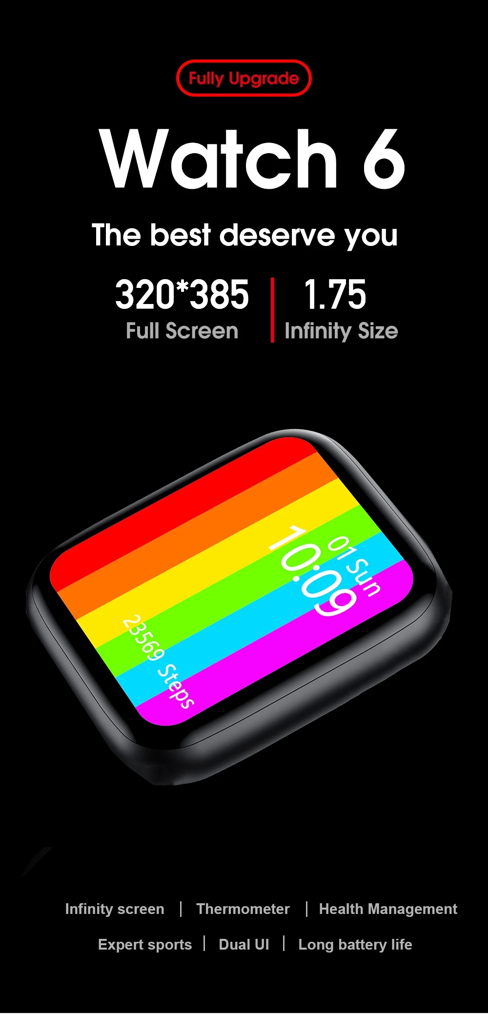 IWO Watch 6 novih W26+ Pametno Gledati obveznic Dotik za moške Fitnes Tracker Bluetooth Razpis za IOS xiaomi huawei watch fit PK W36 HW12