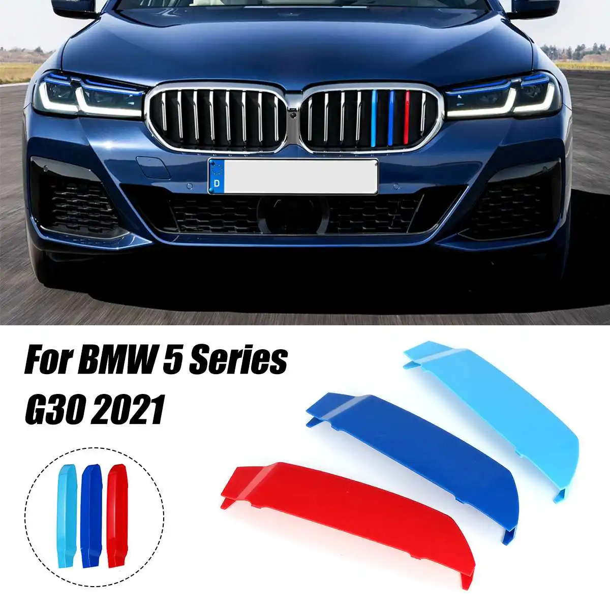 3D Šport M Slog, Barva, ABS Rešetka Bar Kritje Trak Posnetka Žar Kritje Posnetek Trim Za BMW Serije 5 G30 2021 Avto Dekor