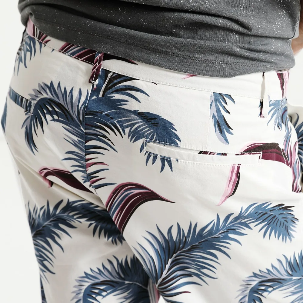 SIMWOOD 2020 Poletje Novo Cvetlični Havajih Hlače Moški Slim Fit Modni Tisk Plus Velikost Mens Priložnostne Oblačila Visoke Kakovosti 180317
