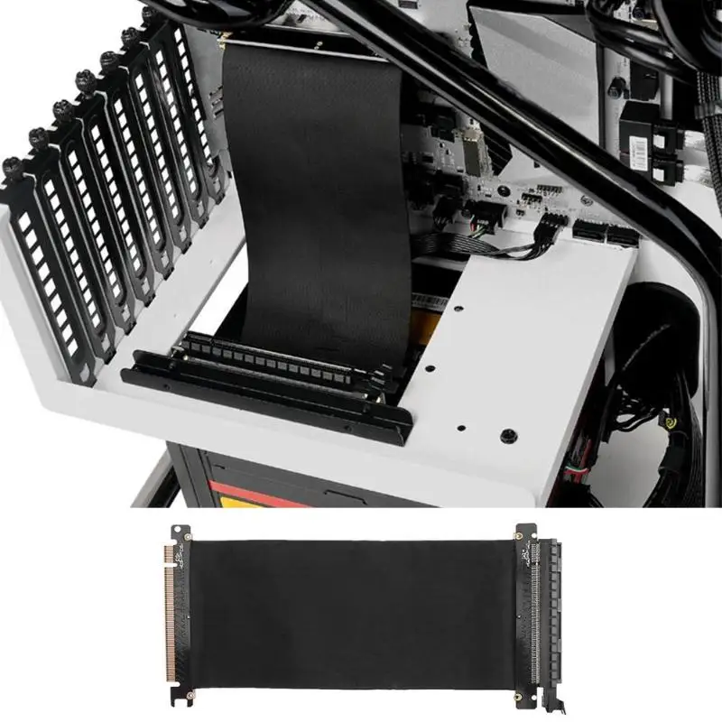 24 cm > PCI Express, PCI-E 16X Prožni Kabel Riser Card Razširitev Adapterja Grafike, Video Kartice, ki se Razširi Kabel Za 1U 2U 3U Ohišje