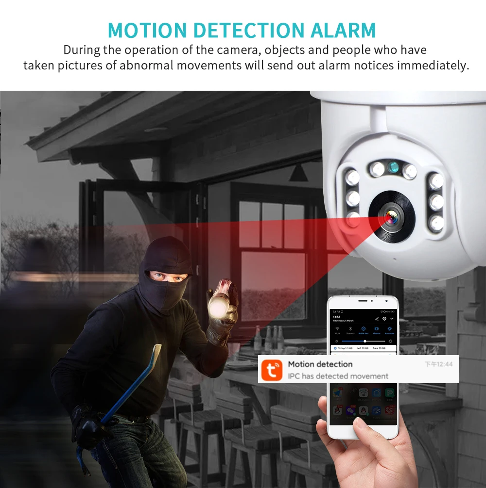 INQMEGA Prostem Video Nadzor, IP Kamere 1080P FHD TUYA Smart Življenje PTZ Doma Monito Auto Tracking Varnostni Alarm