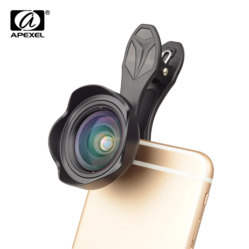 APEXEL 2019 Novi HD 15-milimetrski širokokotni Objektiv Brez popačenj telefona, fotoaparata leča za iPhone 7 8 plus Samsung Xiaomi dropshipping
