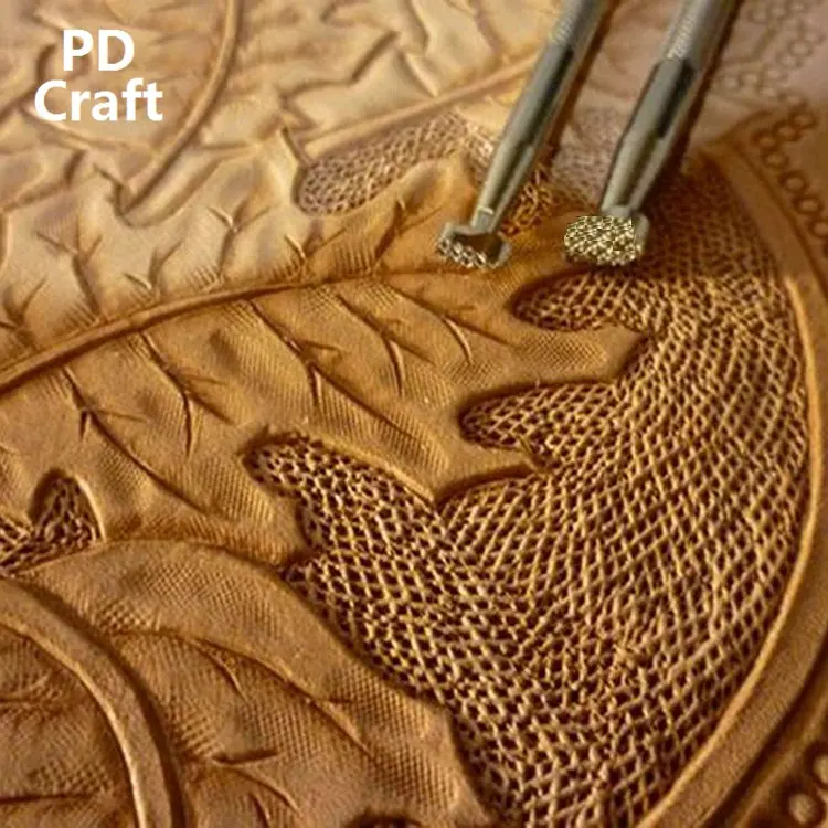 Japonski uvoz usnje carving tiskanje orodja Teksturirane ozadju vzorec tiskanja Mrežo shadow DIY rastlinsko strojeno usnje