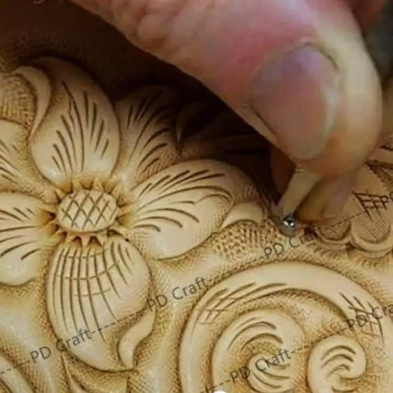 Japonski uvoz usnje carving tiskanje orodja Teksturirane ozadju vzorec tiskanja Mrežo shadow DIY rastlinsko strojeno usnje
