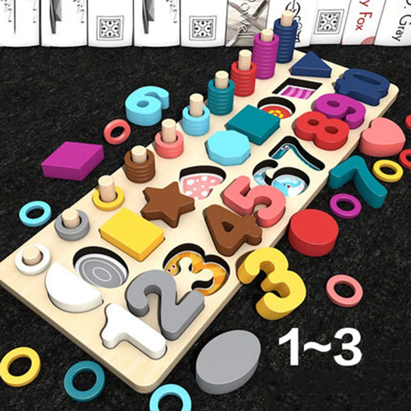 Montessori Materiali za Poučevanje Izobraževalne Lesene Igrače, Otroške Igrače Predšolskih Count Digitalno Obliko Tekmo Matematiko Igrače za Otroke Darilo