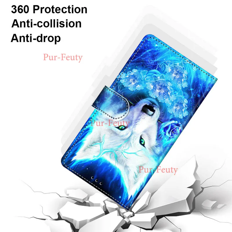Zaščito primeru mobilni telefon Samsung Galaxy A01 01 SM-A015G SM-A015M A015F Luksuzne modne vizije naslikal usnjene denarnice primeru
