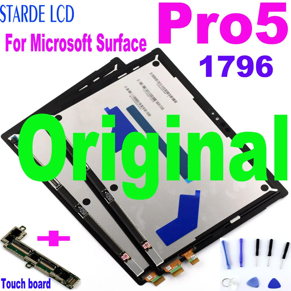 Original Lcd Za Microsoft Surface Pro 5 1796 LCD-Zaslon, Zaslon na Dotik, Računalnike Skupščine LP123WQ1 Za Microsoft Surface Pro5 Lc