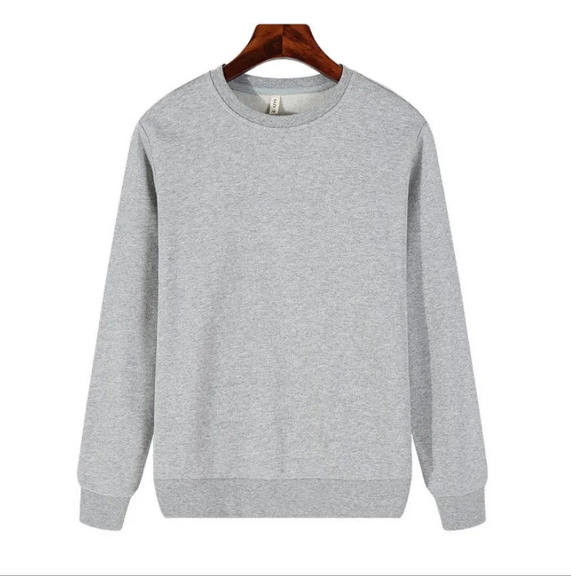 Čistega bombaža moške krog vratu jopica po meri jeseni in pozimi nove modne blagovne znamke, čiste barve pulover Ena velikost modela LT - 32.99