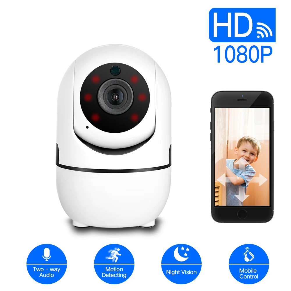 HD 1080P Oblak Brezžična IP Kamera Intelligent Auto Tracking Človekovih Home Security Nadzor CCTV Omrežja Mini Wifi Kamera