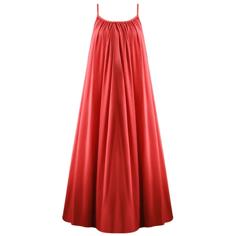 Zanko nightdress ženski velikosti poletje brez rokavov rdeče dolgo More preprosto tanke пижама svoboden domov storitev seksi nightware