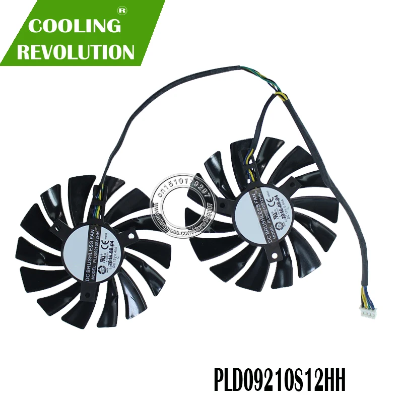 2PCS/SET PLD09210S12HH DC12V 0.40 A 4pin Grafične kartice ventilator za MSI GTX 1070Ti OKLEP 8G