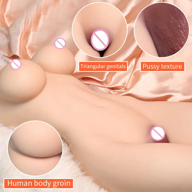 Polovica telesa silikona, seks, ljubezen lutke Pravi Vagina in Analni Seks Igrač za Moške Masturbator Realne Muco Dvojno Kanalov Sexdoll
