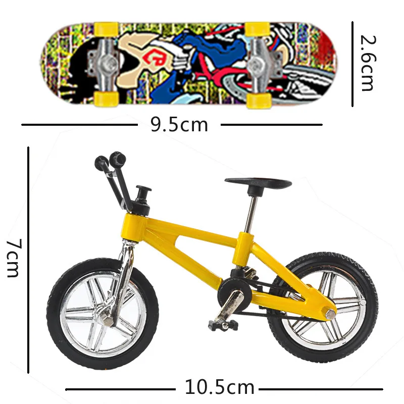 Novo Zabavno Mini Prst Rolkanje Fingerboard Izposoja Nastavite Igrača Skate In Bike Park Ploščadi Deli Šport Igrače Za Otroke, Fantje, Otroci Darila