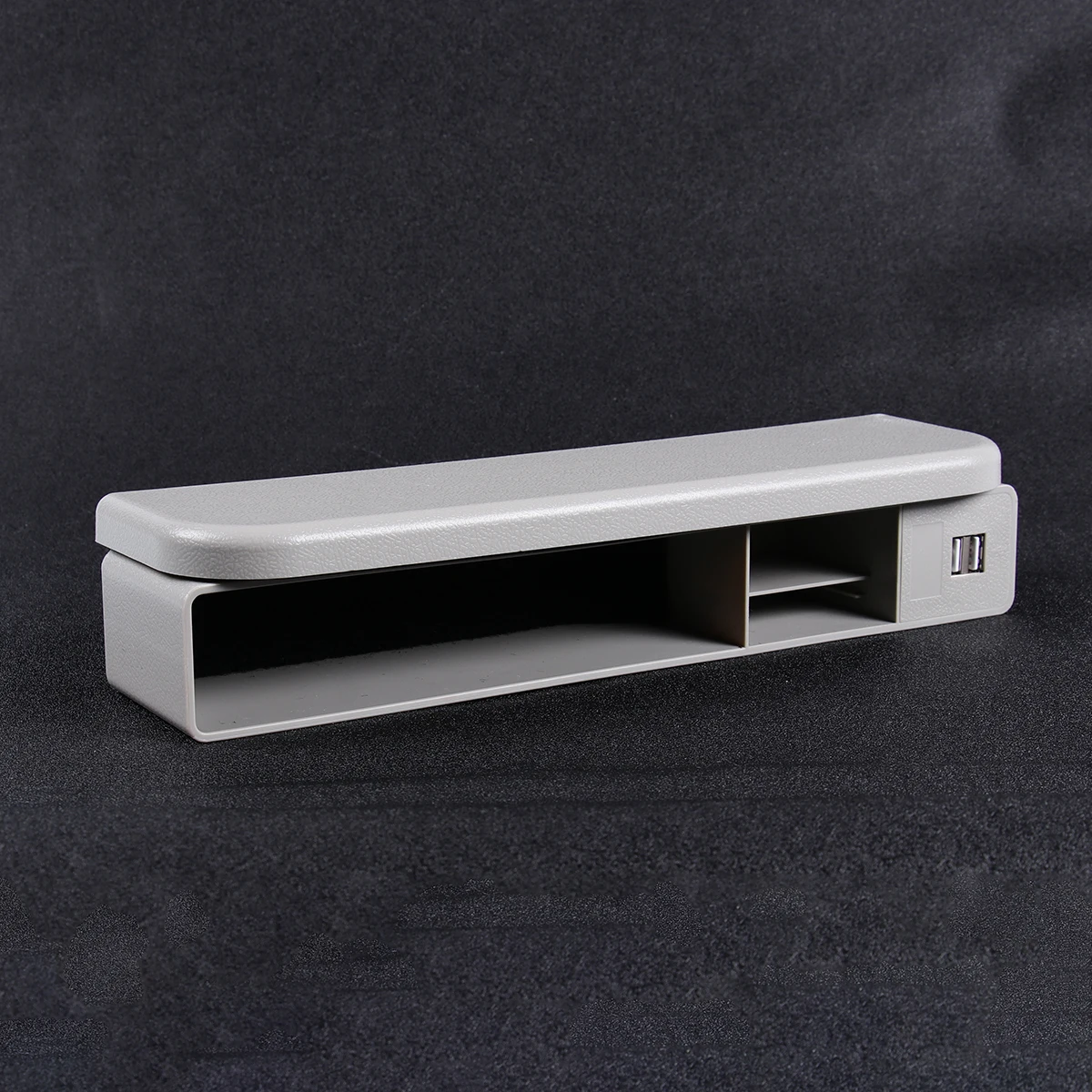 CR 1 Pc Škatla za Shranjevanje Velikih Zmogljivosti Praktično Dvojno USB Trajne Večnamensko Škatla za Shranjevanje Posode Za Avto