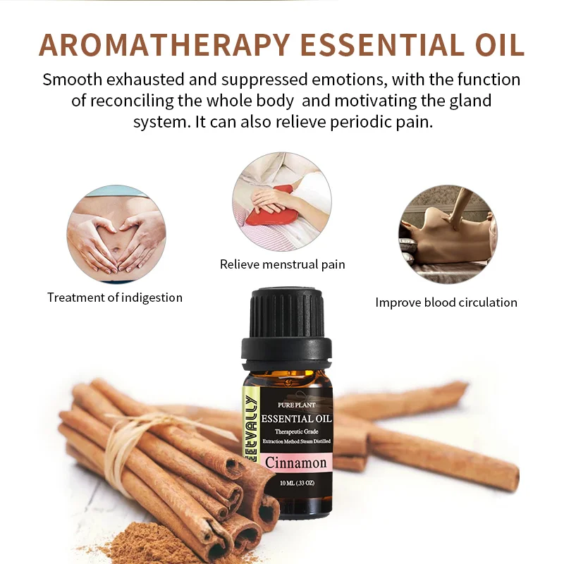 30 ML Eterično Olje Cimeta Blaži Stres Eterično Olje Aromaterapija Terapevtske Razred Eterična Olja Za Vonj Lučka